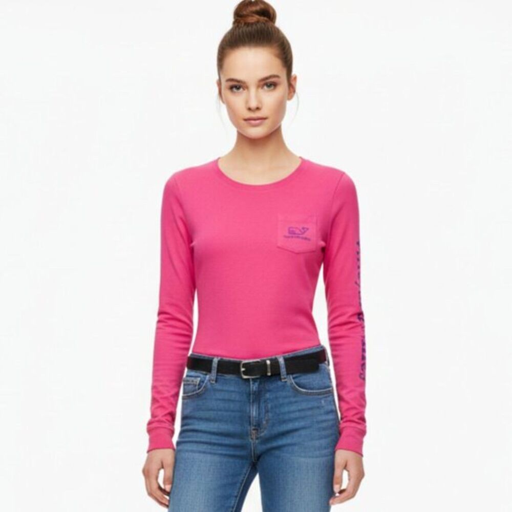 Vineyard Vines Pink Long Sleeve Tee T Shirt Top XXS